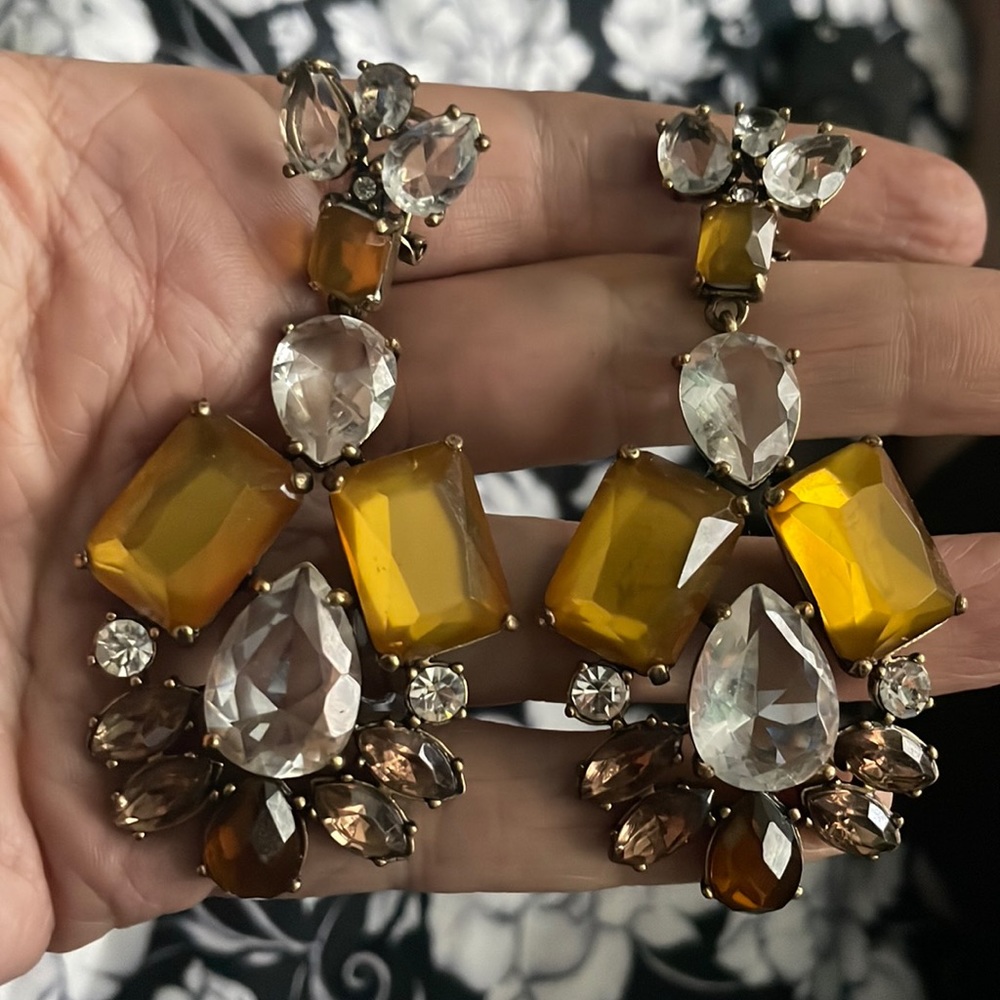 J Crew rhinestone earrings